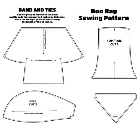 Doo Rag Skull Cap Pattern Doo Rag Pattern Free, Wild Rag Sewing Pattern, Biker Skull Cap Free Pattern, Welder Cap Pattern Free, Welders Cap Pattern Free Printable, Skull Cap Pattern Sewing Free, Bandana Projects, Skull Cap Pattern, Diy Welding Caps Pattern