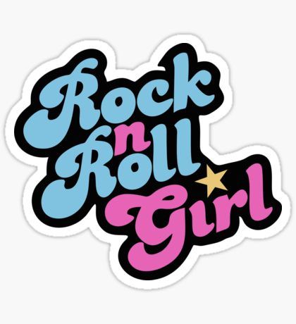 Rock n' Roll Girl Sticker Rock And Roll Girl, Clever Halloween Costumes, Star Party, Finding Nemo, Star Stickers, Girl Stickers, Rock N, Custom Magnets, Halloween Outfits