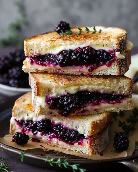 Blackberry Grilled Cheese, Lobster Cream Sauce, Perfect Grilled Cheese, Bacon Grilled Cheese, Gourmet Grilled Cheese, Classic Grilled Cheese, Grilled Cheese Sandwiches, Grilled Cheese Recipes, Gourmet Treats