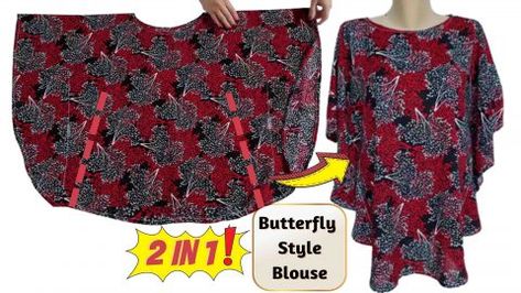 Easy Diy Clothes, Sewing Clothes Women, Butterfly Blouse, Sew Ins, Butterfly Style, Diy Sewing Pattern, Blouse Pattern Sewing, Fabulous Clothes, Diy Sewing Clothes