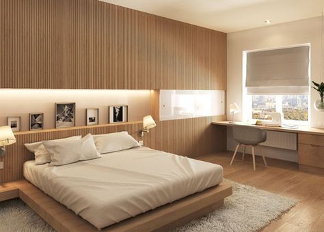 Design Ložnic, Small Bedrooms, Wooden Bedroom, Bedroom Accent, Accent Wall Bedroom, Bedroom Bed Design, Bedroom Furniture Design, Modern Bedroom Design, Room Design Bedroom