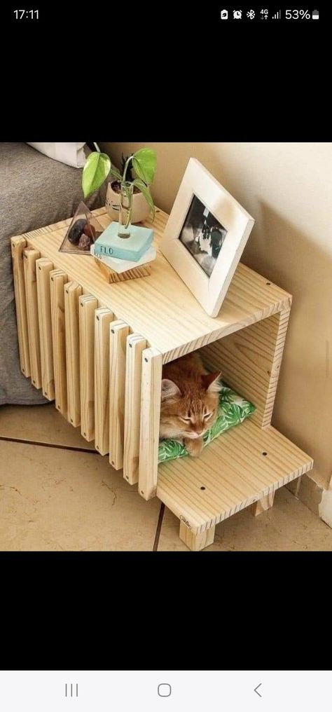 Pet Furniture Cat Diy Projects, Katt Diy, Cat House Diy, Wood Plans, Cat Room, Cat Diy, Diy Stuffed Animals, Pet Furniture, Cat Furniture