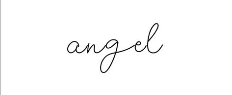 Angel Written Tattoo, Angel Cursive Tattoo, Angel In Cursive, Angel Tattoo Word, Angel Word Tattoo, Cursive Tattoos, Tattoo Templates, Fancy Letters, Jewelry Tattoo