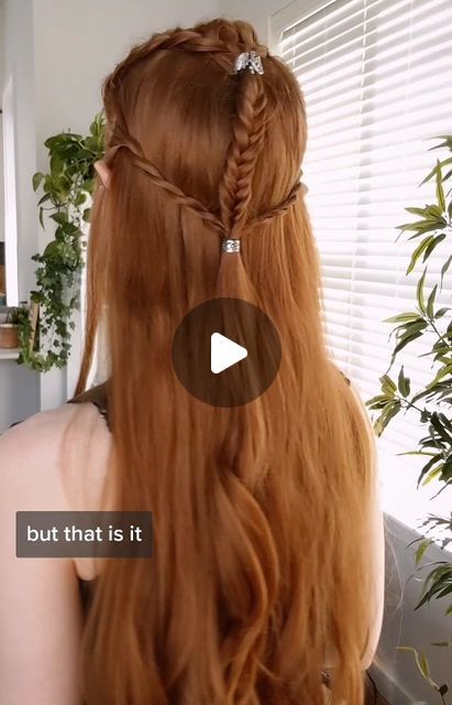 Ryan Terhune on Instagram: "Here's a breakdown on how to do Tauriel's hair from the Hobbit! #hairtutorial #lotr #hairstyle #tauriel" Lotr Elf Hairstyles, Zelda Hairstyle Tutorial, Tauriel Hairstyle, Lotr Tauriel, Galadriel Hairstyle, Gingersnark Hair, Arwen Hairstyle, Lotr Hairstyles, Hobbit Hairstyles