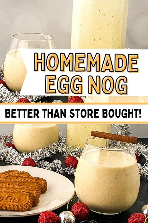 Eggnog With Alcohol, Easy Eggnog Recipe, Eggnog Rezept, Homemade Egg Nog, Egg Nog Recipe Easy, Eggnog Recipe Spiked, Egg Nog Recipe, Homemade Eggnog Recipe, Alcoholic Eggnog