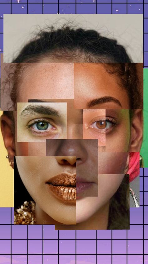 #face #collage Collage Of People Faces, Magazine Face Collage, Collage Of Faces, Personality Collage Ideas, Digital Collage Aesthetic, Face Collage Photography, Collage Faces Art, Collage Person, Face Collage Art