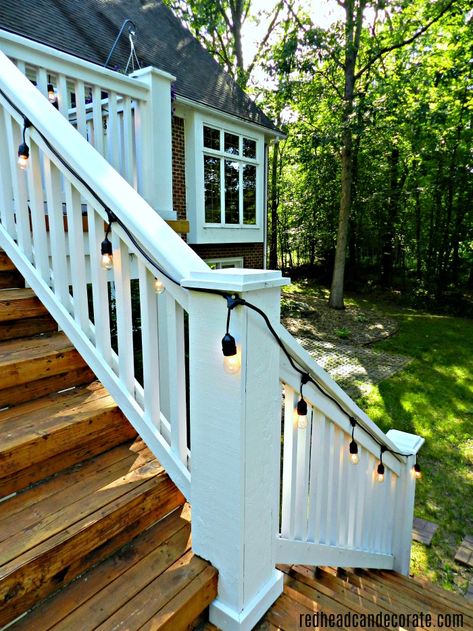 Deck stair railing