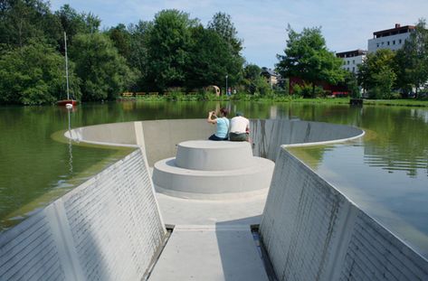 Creating an Urban Splash: Innovative Water Features in Cities Deck Seating Area, Concrete Art, Water Feature, Site Plan, Architectural Inspiration, Landscape Architect, Sustainable Design, Landscape Architecture, Water Features