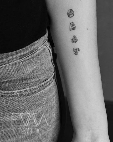 Avatar elements Avatar Elements, Element Tattoo, Atla Tattoo, Avatar Tattoo, 16 Tattoo, Zelda Tattoo, Elements Tattoo, Omerta Tattoo, Naruto Tattoo