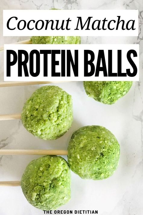 Healthy No Bake Snacks, Bake Snacks, Coconut Matcha, Protein Balls Healthy, Matcha Coconut, Healthy No Bake, Matcha Recipes, Protein Balls Recipes, Coconut Protein