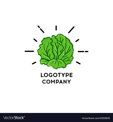 Hydroponic Logo Design, Lettuce Illustration, Vegetable Logo, Lettuce Vegetable, Eco Food, Organic Logo Design, Plant Logos, Vegetable Design, Food Icon