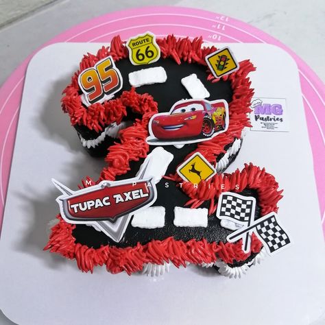 Chocomoist cake in 6inch molder digit number 2 in cars theme Number 2 Cake Cars, Number 2 Cake, Car Theme Cake, Number 2 Cakes, Cars Theme Cake, 2 Cake, Car Theme, Number Cake, Car Cake