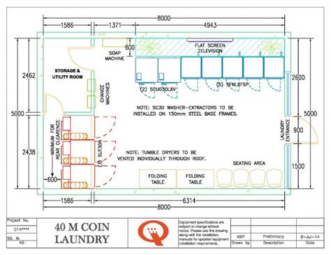 Commercial Laundry Room Design, Laundry Floor Plan, Laundromat Floor Plan, Laundry Plan, Laundry Layout, Laundromat Layout, Laundromat Layout Plan, Hotel Laundry Room, Apartment Laundry