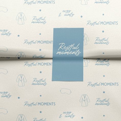 Restful Moments is a pyjama brand dedicated to bringing comfort into everyday life. Their carefully designed sleepwear allows customers to relax, unwind, and feel at ease wherever they are. With soft fabrics and a cozy, versatile style. 

pyjama branding, soft blue aesthetic, cozy brand design, visual identity inspo, sleepwear, loungewear, comfort Soft Blue Aesthetic, Aesthetic Cozy, Design Visual, Brand Identity Design, Blue Aesthetic, Versatile Style, Identity Design, Brand Design, Visual Identity