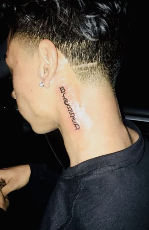 ~ 𝓑𝓵𝓮𝓼𝓼𝓮𝓭 | Tattoos for guys, Side neck tattoo, Tattoos Blessed Tattoos, Best Neck Tattoos, Small Neck Tattoos, Behind Ear Tattoos, Girl Neck Tattoos, Side Neck Tattoo, Neck Tattoos Women, Forarm Tattoos, Neck Tattoo For Guys