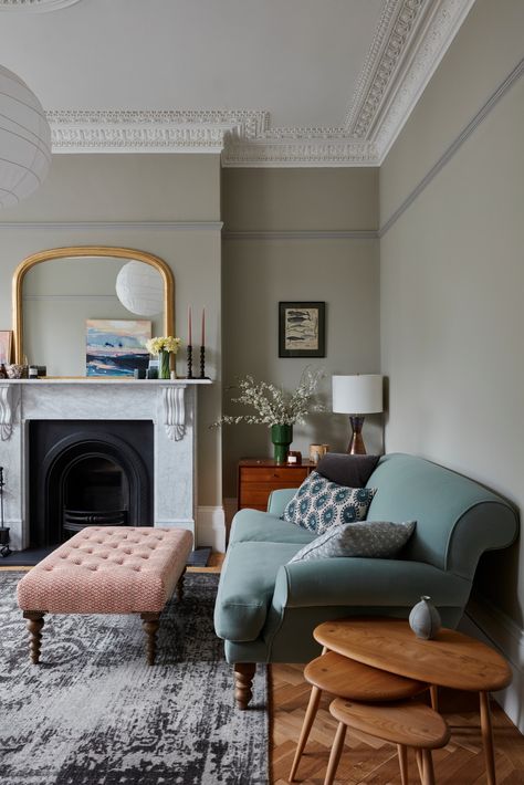 Brockley Family Home - Victorian - Living Room - London - by Imperfect Interiors | Houzz UK British Living Room, Living Room Victorian, Diy Wall Art Ideas, London Living Room, Victorian House Interiors, Terrace Living Room, Victorian Living Room, Flat Decor, Wall Art Ideas