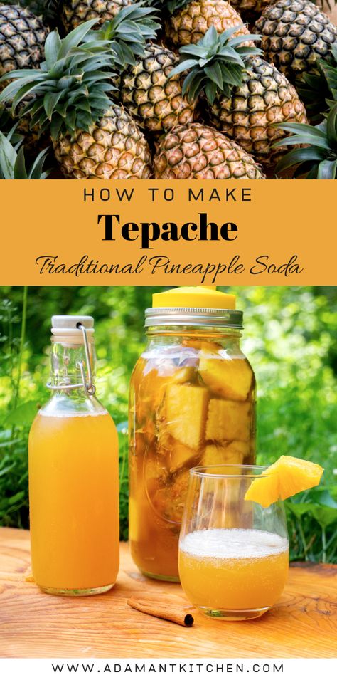 Fermented Pineapple, Pineapple Kombucha, Tepache Recipe, Pineapple Soda, Kombucha Recipe, Probiotic Drinks, Fermentation Recipes, Fermented Drink, Probiotic Foods