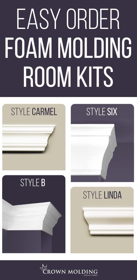 Crown Molding Room Kits Foam Trim Molding, Simple Diy Crown Molding, Styrofoam Crown Molding, Crown Molding Bedroom Ceilings, Adding Crown Molding To Ceiling, Faux Crown Molding Diy, No Crown Molding Ceilings, Styrofoam Molding, Crown Moulding Ideas Ceiling