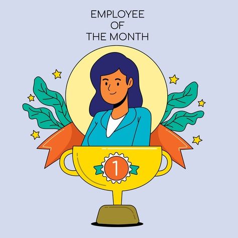 Best Employee Award Poster, Employee Of The Month Design, Award Illustration, Month Illustration, Ramadan Art, Manifest 2024, Employee Performance Review, Best Employee, Award Poster