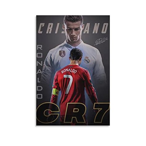 Ronaldo Room Decor, Ronaldo Poster, Cr7 Football, Art Football, Football Wall Art, Wall Art For Bedroom, Art Top, Football Wall, Soccer Poster