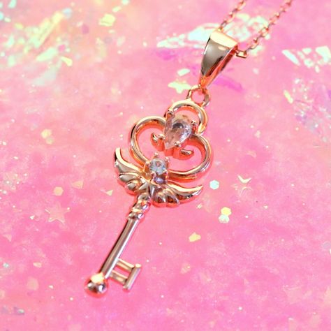 Kawaii, Magical Key, Goblincore Fairycore, Ethereal Jewelry, Kawaii Necklace, Pandora Bracelet Designs, Otaku Art, Kawaii Jewelry, Magical Jewelry