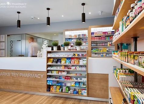 Pharmacy Store Front Design, Pharmacy Store Design Interiors, Store Counter Design, Medical Shop, Shop Architecture, Pharmacy Decor, Pharmacy Store, Retail Store Interior Design, Hospital Interior