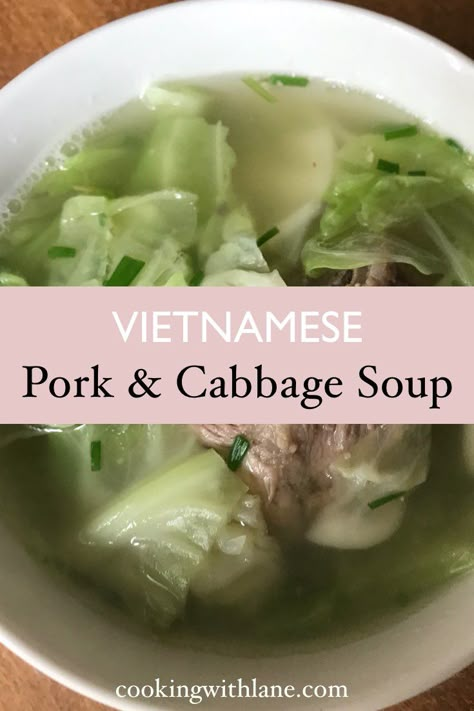 delicious vietnamese soup canh bap cai cabbage pork shrimp recipe | vietnamese soup | vietnamese cuisine | southeast asian food #vietnamesefood #vietnamesecuisine #vietfood Cabbage Pork, Asian Pork Recipes, Pork Soup Recipes, Easy Vietnamese Recipes, Asian Soup Recipes, Canh Chua, Vietnamese Soup, Healthy Asian Recipes, Pork And Cabbage