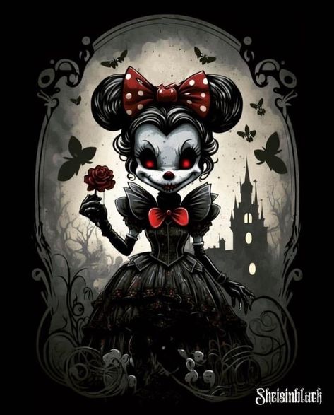 Dark Disney Drawings, Dark Disney Wallpaper, Halloween Images Creepy, Scary Halloween Wallpaper, Gothic Disney, Bad Disney, Horror Disney, Scary Disney, Evil Cartoon Characters