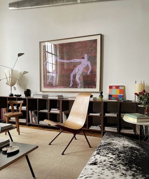 Parisian Interior, Interior Design Per La Casa, File Cabinets, Mid Century Modern Living Room, 아파트 인테리어, Pierre Jeanneret, Design Del Prodotto, Apartment Inspiration, A Living Room