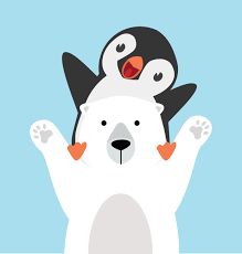 Polar Bear And Penguin, Polar Bear Drawing, Polar Bear Cartoon, Penguin Wallpaper, Penguin Illustration, Penguin Drawing, Penguins And Polar Bears, Bear Vector, Bear Drawing