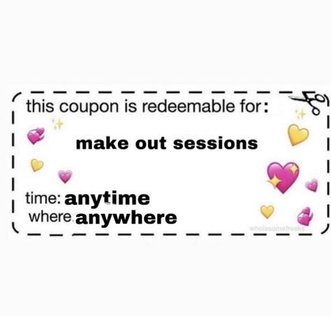 Texting Stickers, Coupon Books For Boyfriend, Couple Stickers, Pick Up Line Jokes, Make Out Session, Coupons For Boyfriend, Snapchat Stickers, Creative Gifts For Boyfriend, Wife Quotes