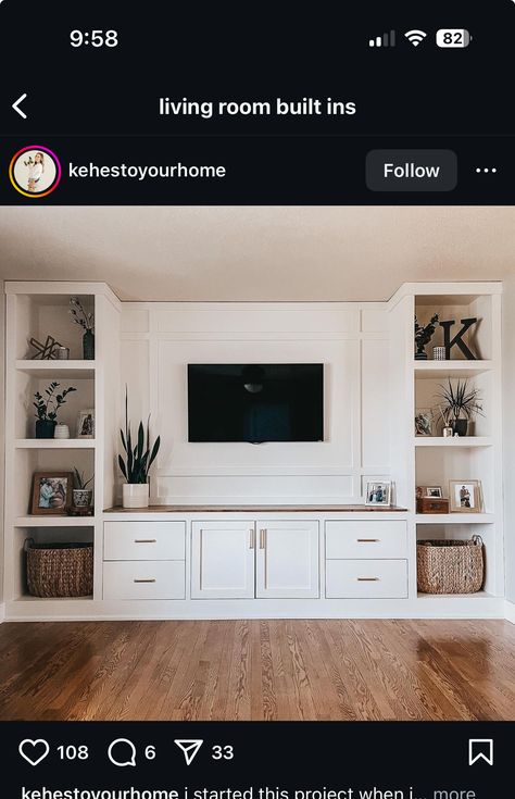 Loft Built Ins With Tv, Tv Built In With Windows, Built In Entertainment Center Vaulted Ceiling, Built In For 85 Inch Tv, Built In Tv Wall Unit With Aquarium, Built In Media Center Shiplap, Bookshelves With Tv, Tv Built In, Living Room Built Ins