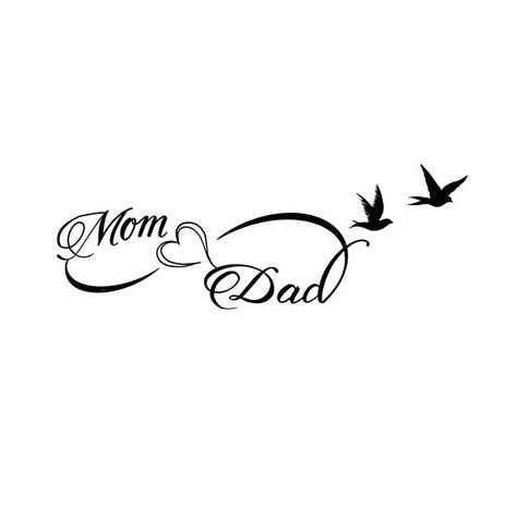 Mum And Dad Tattoos, Tattoos For Dad Memorial, Mom Dad Tattoo Designs, Tattoo Design For Hand, Meaningful Tattoo Quotes, Remembrance Tattoos, Band Tattoo Designs, Mom Tattoo Designs, Mommy Tattoos