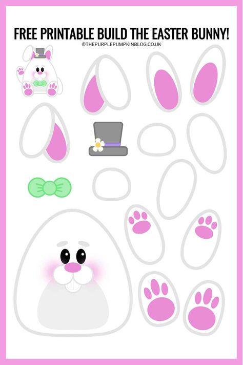 Free Printable Build The Easter Bunny Paper Template Easter Bunny Ears Template, Bunny Ears Template, Printable Build, Easter Bunny Template, Easter Templates Printables, Bunny Templates, Easter Templates, Build Projects, Easter Preschool