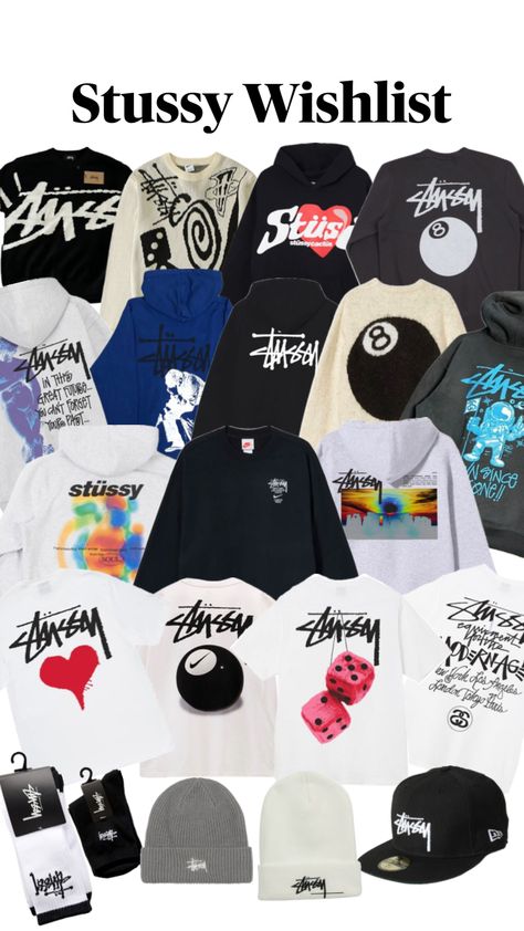 Stussy wishlist #stussy #jumper #hoodies #streetwear Stussy Clothing, Hoodies Streetwear, Stussy Hoodie, Preppy Gifts, Jumper Outfit, Hoodie Aesthetic, Cold Outfits, Hoodie Outfit, Swaggy Outfits