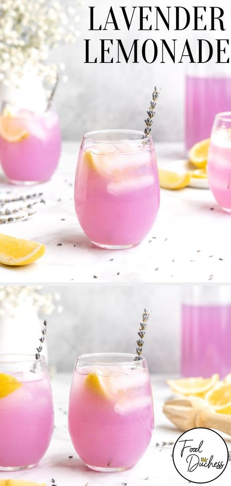 Lavender Lemonade Recipe With Syrup, First Watch Lavender Lemonade, Drinks Made With Lavender Syrup, Lavender Lemonade Recipe Easy, How To Make Lavender Lemonade, Recipes With Lavender Syrup, Fresh Lavender Recipes, Specialty Lemonade, Drinks With Lavender Syrup