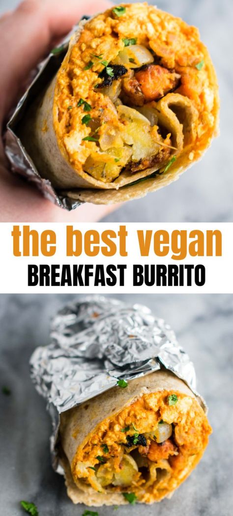 Burrito Vegan, Breakfast Burrito Recipe, Best Vegan Breakfast, Vegan Breakfast Burrito, Scrambled Tofu, Burrito Recipe, Vegan Burrito, Breakfast Burritos Recipe, Breakfast Vegan