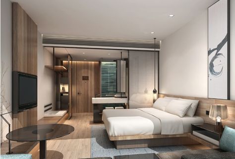 Fairfield by Marriott targets midscale segment in China with 140 hotels in 5 years - Insights Hotel Bedroom Design, Modern Hotel Room, Hotel Room Interior, Guest Room Design, Hotel Room Design, Hotel Interior Design, Lobby Design, Small Hotel, Hotel Interiors