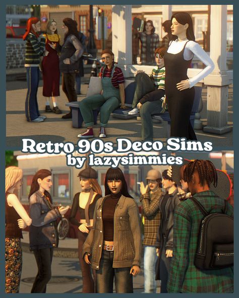 retro 90s deco sims 📼 | Patreon Decosims Sims 4, Deco Sims, Sims Patreon, Nostalgia Clothing, Ts4 Poses, Sims 4 Decades Challenge, Sims 4 Patreon, Sims 4 Teen, Sims Four