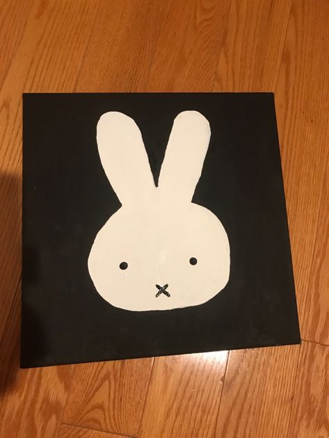 Bunny Painting Easy, Cute Bunny Painting, Bunny Paintings, Bunny Painting, Painting Easy, Easy Paintings, Cute Bunny, Art Boards, Super Easy