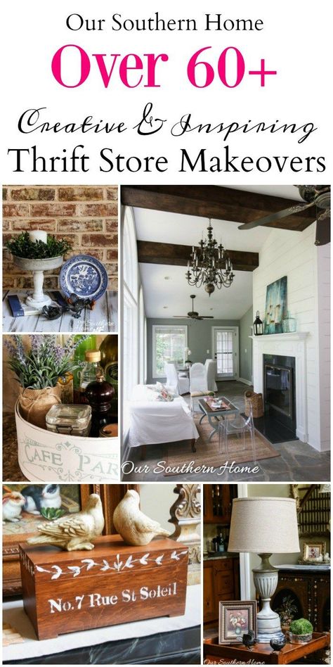 Over 60+ creative and inspiring thrift store décor makeovers Thrift Upcycle, Farmhouse Thrift Store Makeovers, Diy Thrift Store Crafts, Thrift Store Upcycle, Upcycled Ideas, Thrift Store Makeover, Thrift Store Diy, Thrifted Home, Thrifted Home Decor