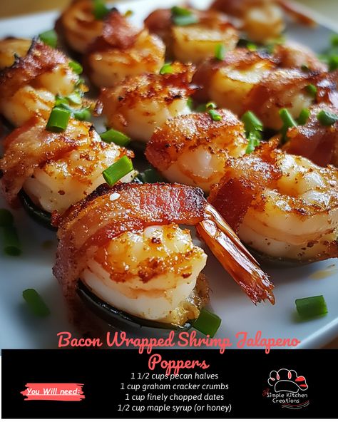 "Indulge in the perfect combination of salty, spicy, and savory with these Bacon Wrapped Shrimp Jalapeno Poppers! A delicious appetizer that will surely impress your guests. Click for the recipe now! #appetizers #bacon #shrimp #jalapeno #poppers" Jalapeno Bacon Wrapped Shrimp, Bacon Wrapped Shrimp Jalapeno Poppers, Bacon Wrapped Pineapple Shrimp, Jalapeno Shrimp Poppers, Bacon Wrapped Shrimp In Oven, Shrimp Jalapeno Poppers, Bacon Wrap Shrimp Recipes, Bacon Shrimp, Bacon Wrapped Pineapple