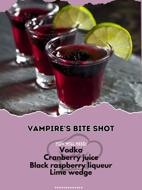 Cranberry Juice And Vodka, Vodka Cranberry, Bartender Drinks Recipes, Halloween Party Drinks, Halloween Drinks Alcohol, Hey Bartender, Glass Garnish, Vampire Bites, Food Decorations