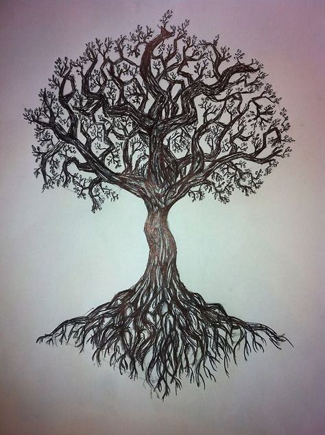 Celtic Tree Tattoos, Tattoo Hummingbird, Yggdrasil Tattoo, Tree Roots Tattoo, Rabe Tattoo, Tree Tattoo Men, Roots Tattoo, Oak Tree Tattoo, Tattoo Tree