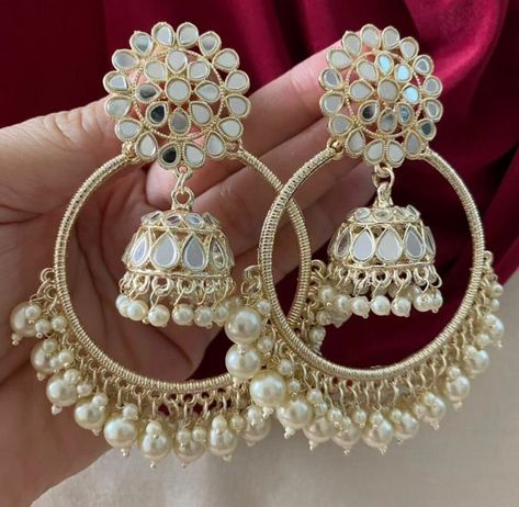 ✨ Golden Jhumka Bali, extremely lightweight  💵 $28 each pair + $5 shipping.  Free shipping is offered on all orders $50+. All sales are final!  I accept payment through Zelle, Venmo & PayPal. Shipping is available USA only Golden Jhumka, Capsule Wardrobe Jewelry, Stained Glass Earrings, Indian Wedding Jewelry Sets, Floral Park, Indian Accessories, Pretty Jewelry Necklaces, Making Stained Glass, Fancy Jewellery Designs