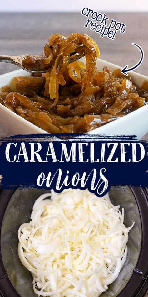 Slow Cooker Caramelized Onions, How To Carmalize Onions, Caramelized Onions Recipe, Carmelized Onions, The Best Burger, Baked Vegetables, Burgers Sandwiches, Onion Recipes, Delish Recipes