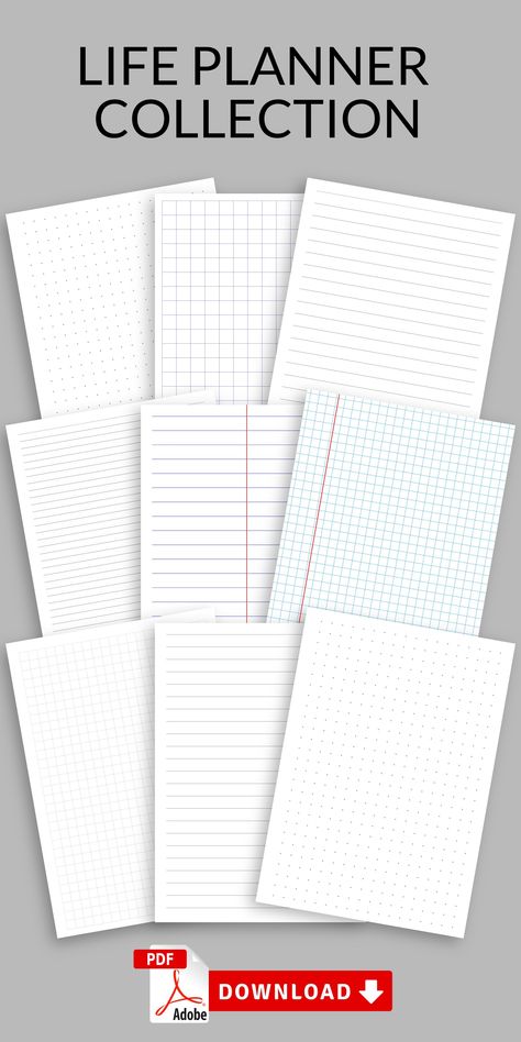 Goodnotes Grid Paper Template, Notebook Template Printables, Dot Grid Journal Ideas, Dotted Paper Printable, Paper Printable Templates, Grid Paper Template, Note Paper Template, Notebook Paper Printable, Printable Notes Templates