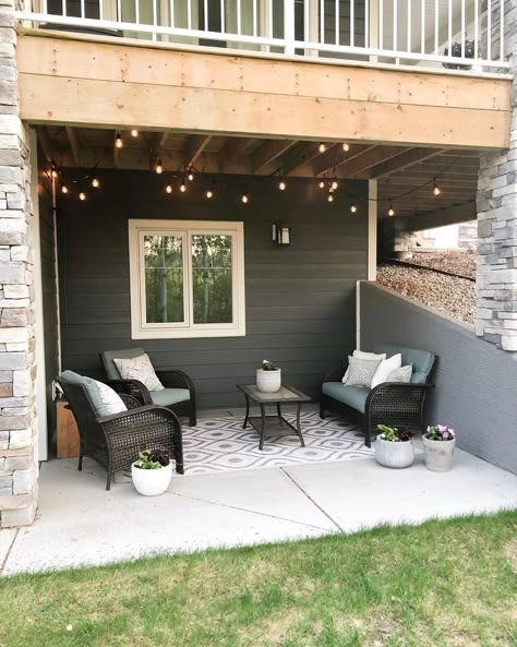 Outdoor Lighting Ideas Backyards, Patio Under Decks, Under Deck, Backyard Shade, Under Decks, Backyard Porch, Decks Backyard, Small Backyard Patio, Patio Spaces