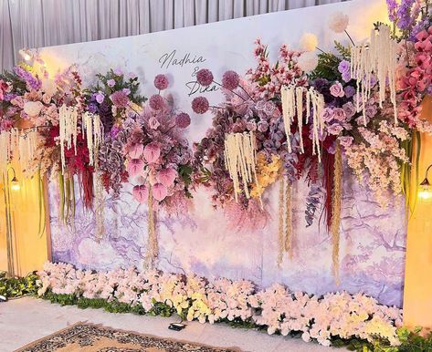 Hantaran Lamaran, Background Wedding Design, Dekor Pelaminan, Dekor Engagement, Decor Lamaran, Photobooth Wedding Backdrop, Dekor Lamaran, Backdrop Photobooth, Backdrop Engagement