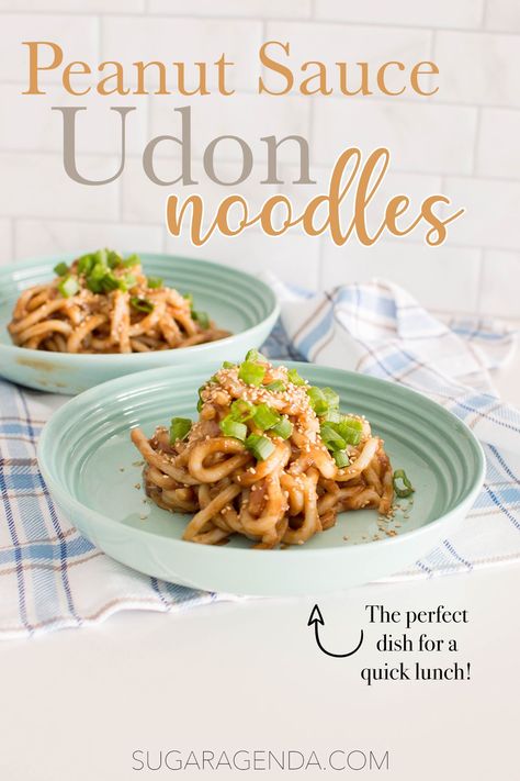 Chicken Udon Noodles, Chicken Udon, Udon Noodles Recipe, Peanut Sauce Noodles, Udon Noodle, Noodles Recipes, Peanut Butter Sauce, Peanut Recipes, Udon Noodles